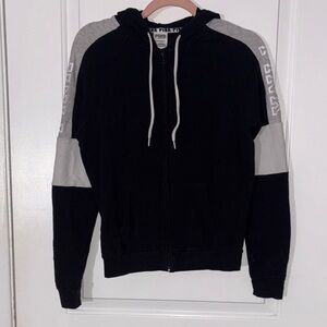 PINK Victoria's Secret Black and Light Gray Sweatshirt